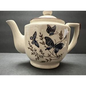 Vintage Ceramic Butterfly Teapot Made in Taiwan